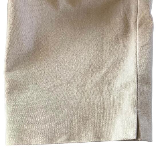 J. McLaughlin Khaki Cotton Ankle Pants Flat Front Career Office Work Wear Size 2 - Picture 5 of 8